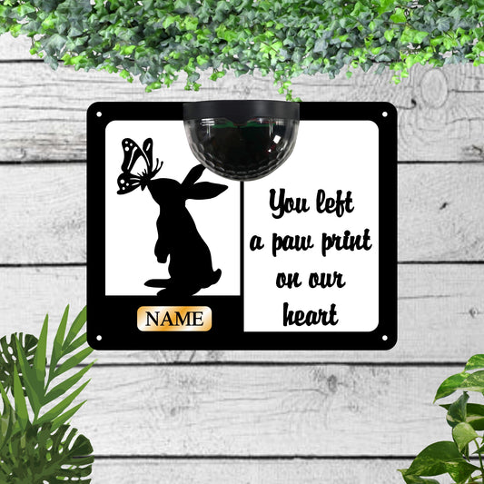 Rabbit Memorial Solar Wall Plaque 2 | John Alans