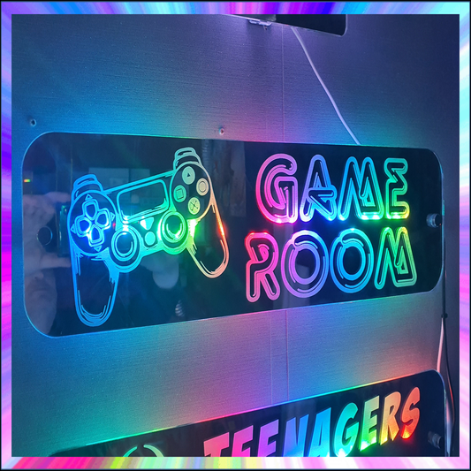 Rainbow L.E.D Mirror Game room