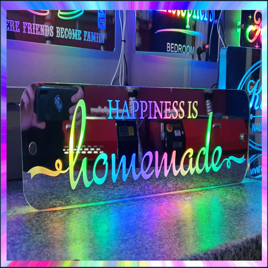 Rainbow L.E.D Mirror Happiness is Homemade