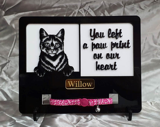 Cat Memorial Cat Collar Display Plaque 2 | John Alans