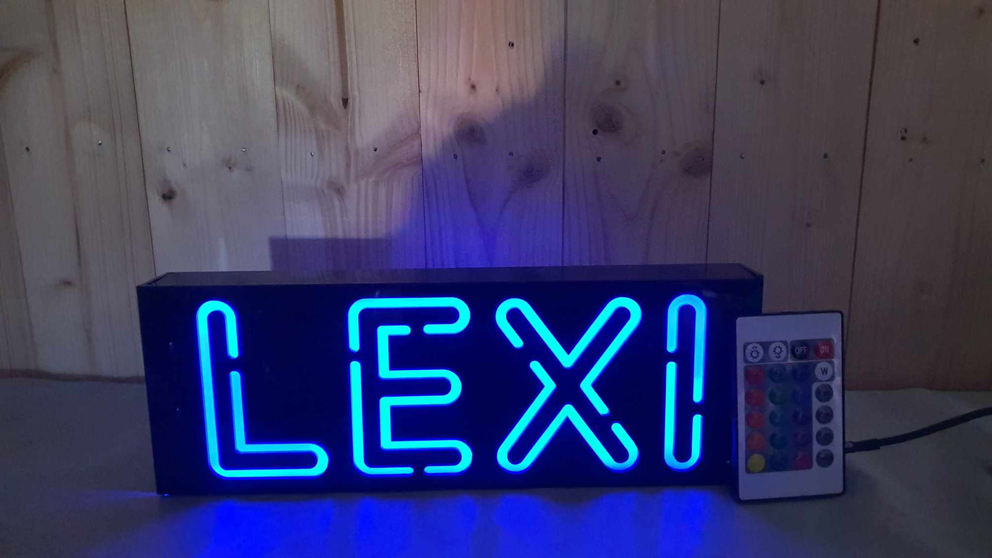 Personalised Neon Effect Name Light Up to 4 Letters | John Alans