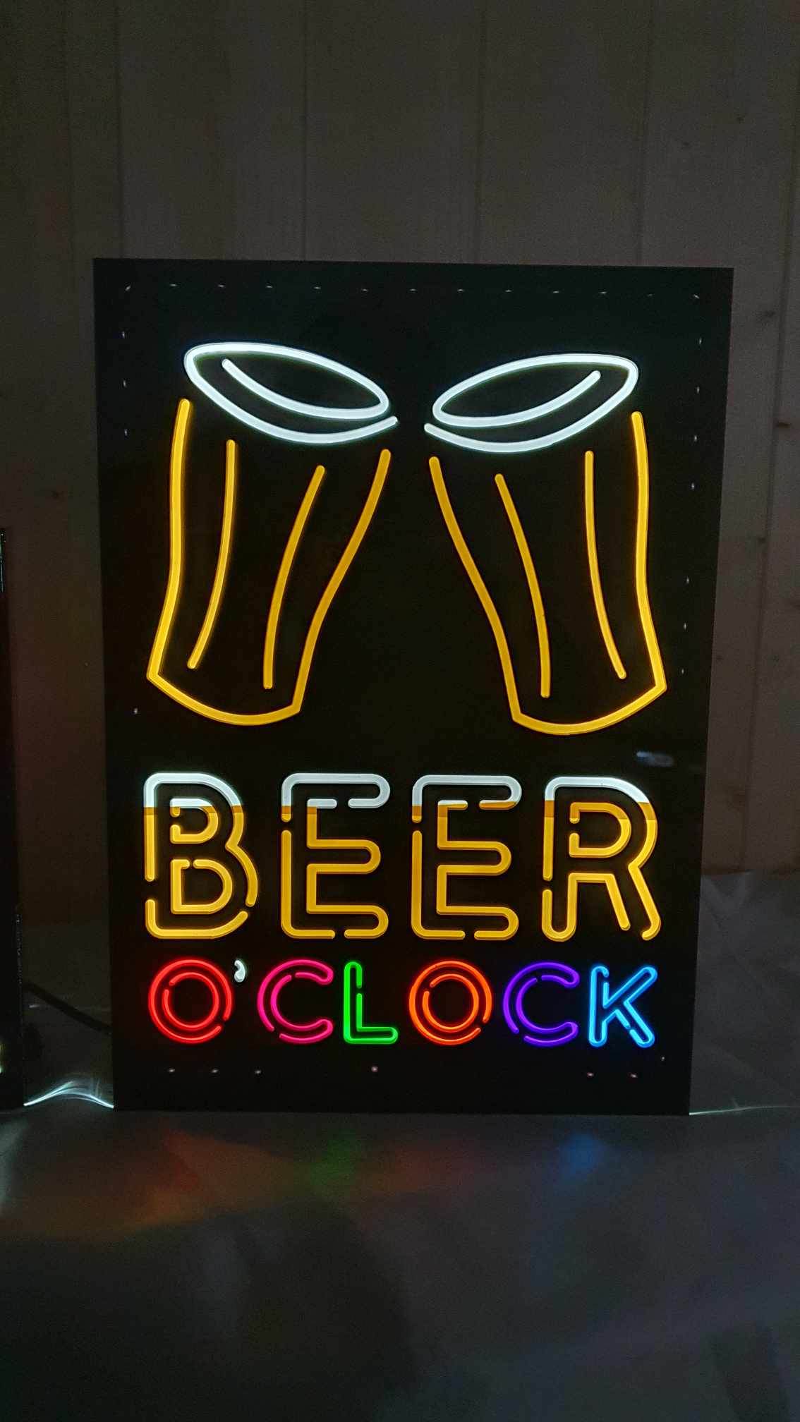 Neon Effect Beer O Clock Sign | John Alans