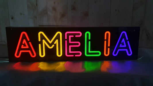 Personalised Neon Effect Name Light Up to 6Letters | John Alans