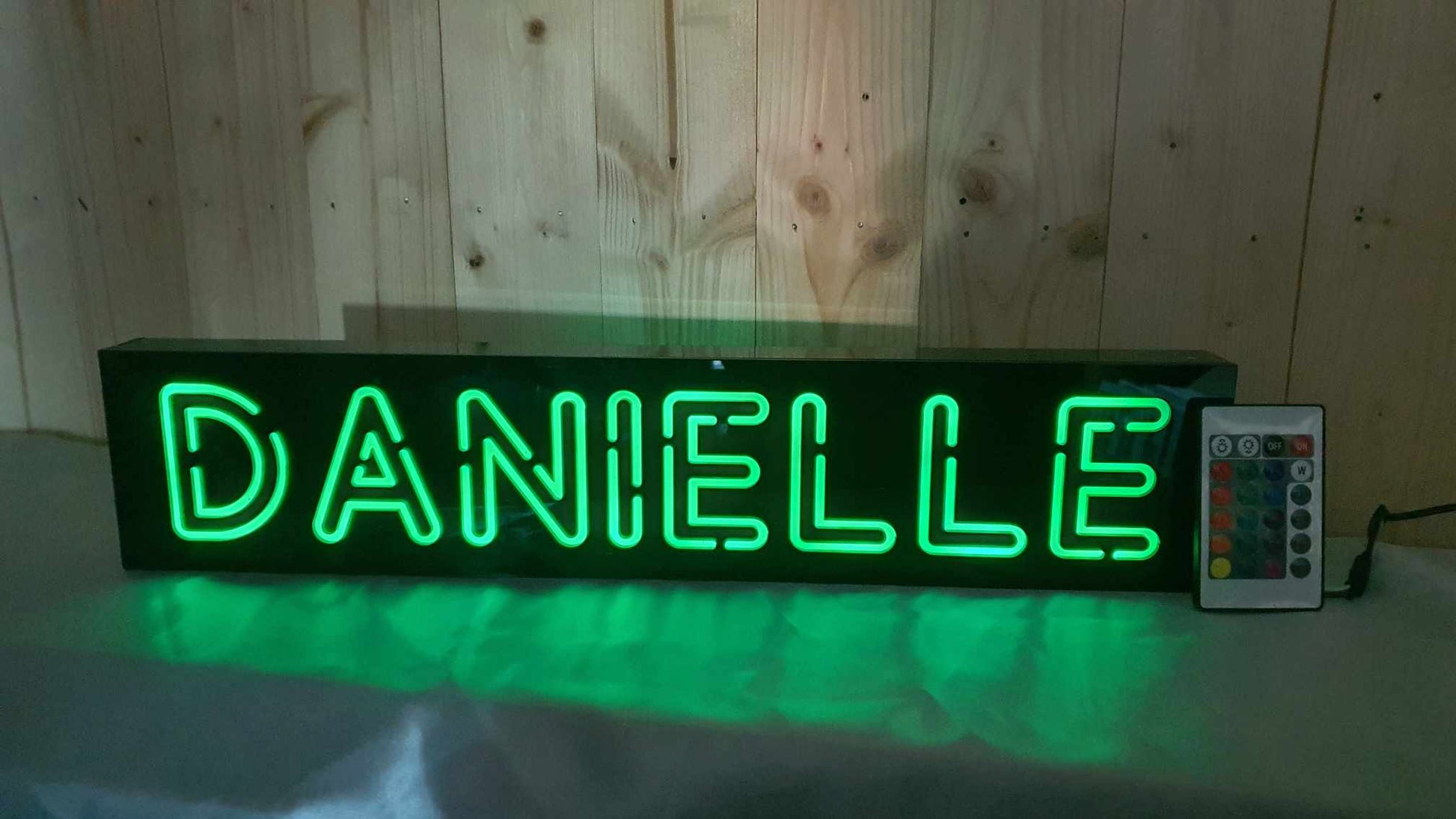Personalised Neon Effect Name Light Up to 8 Letters RGB | John Alans