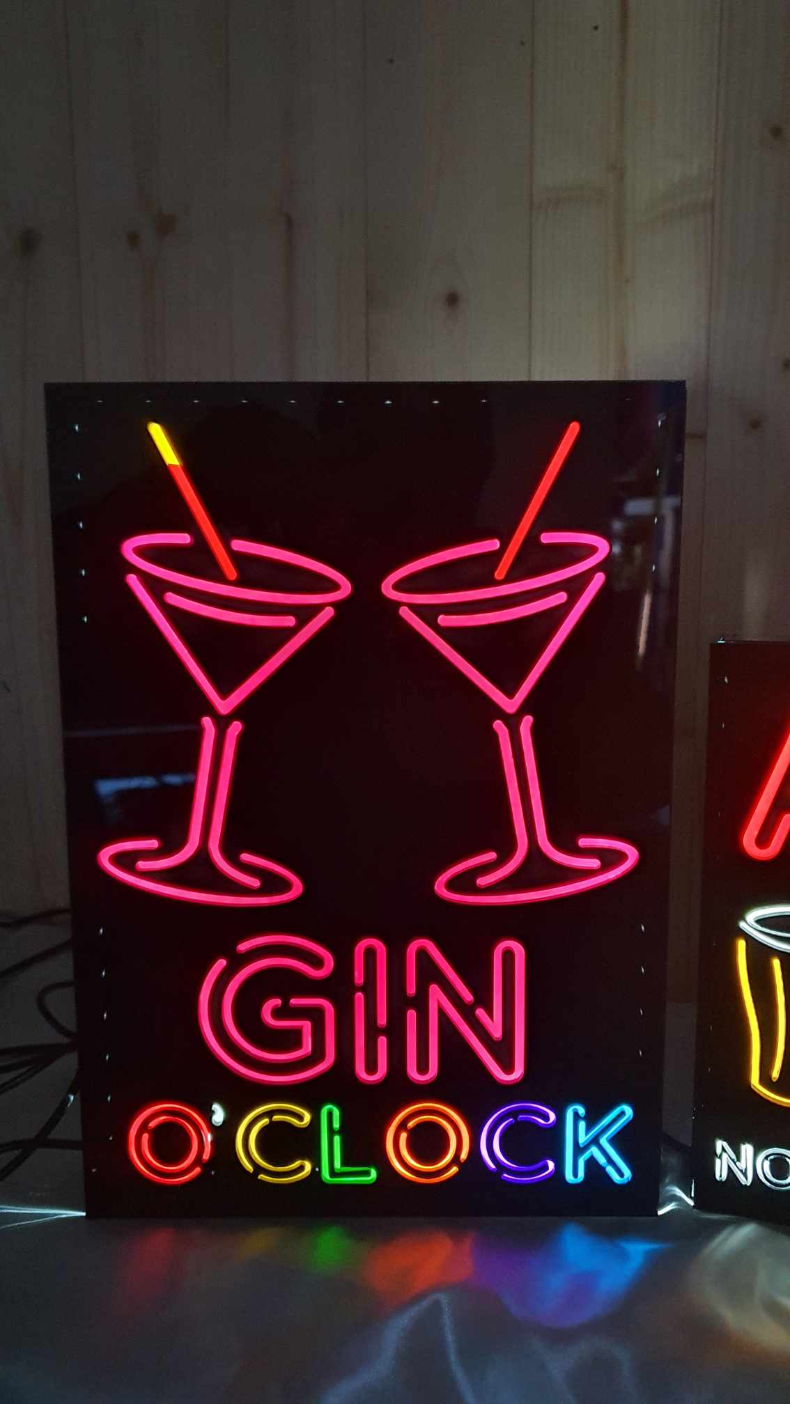 Neon Effect Gin O Clock Sign | John Alans