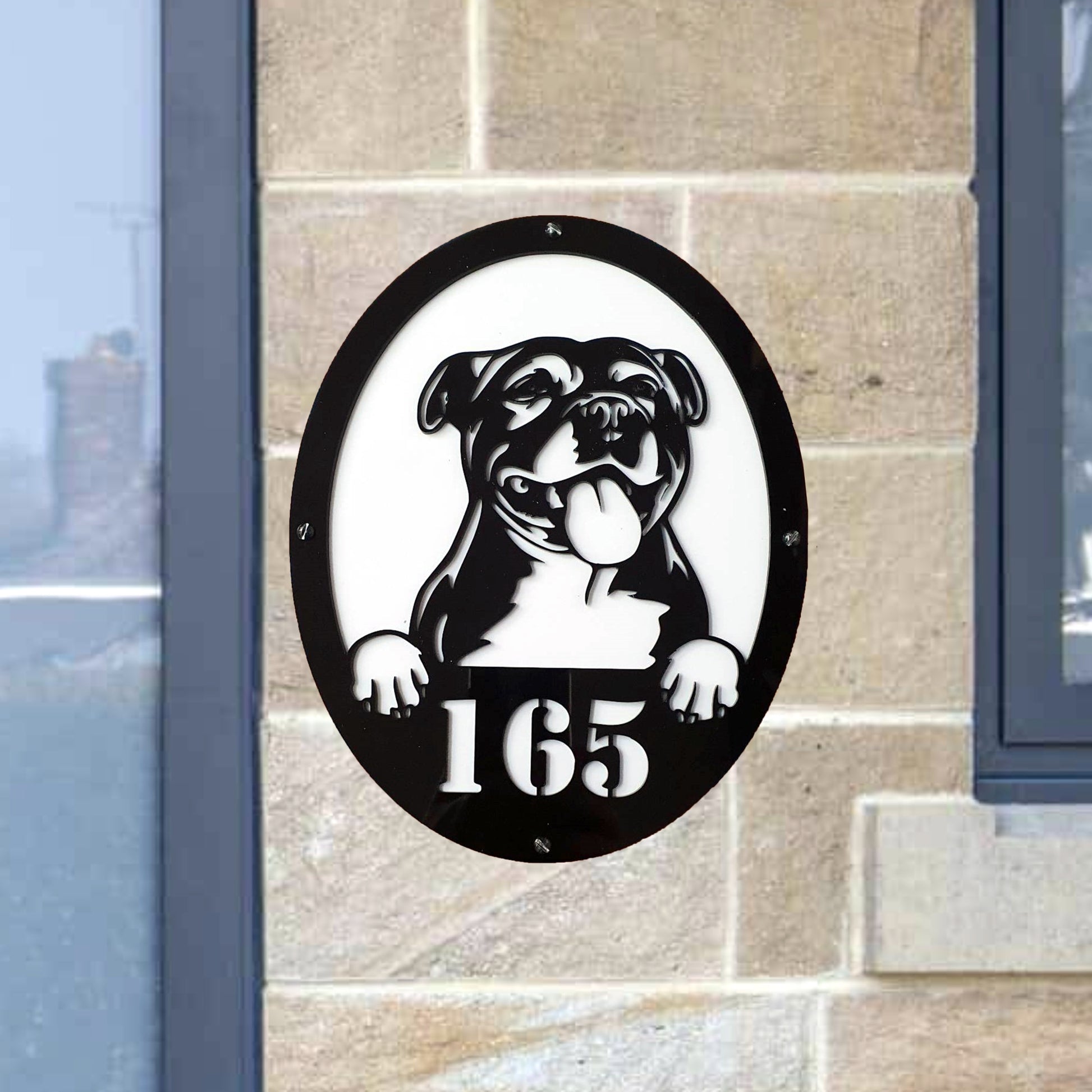 Dog Door Number Plaque (dog breeds A to E) | John Alans