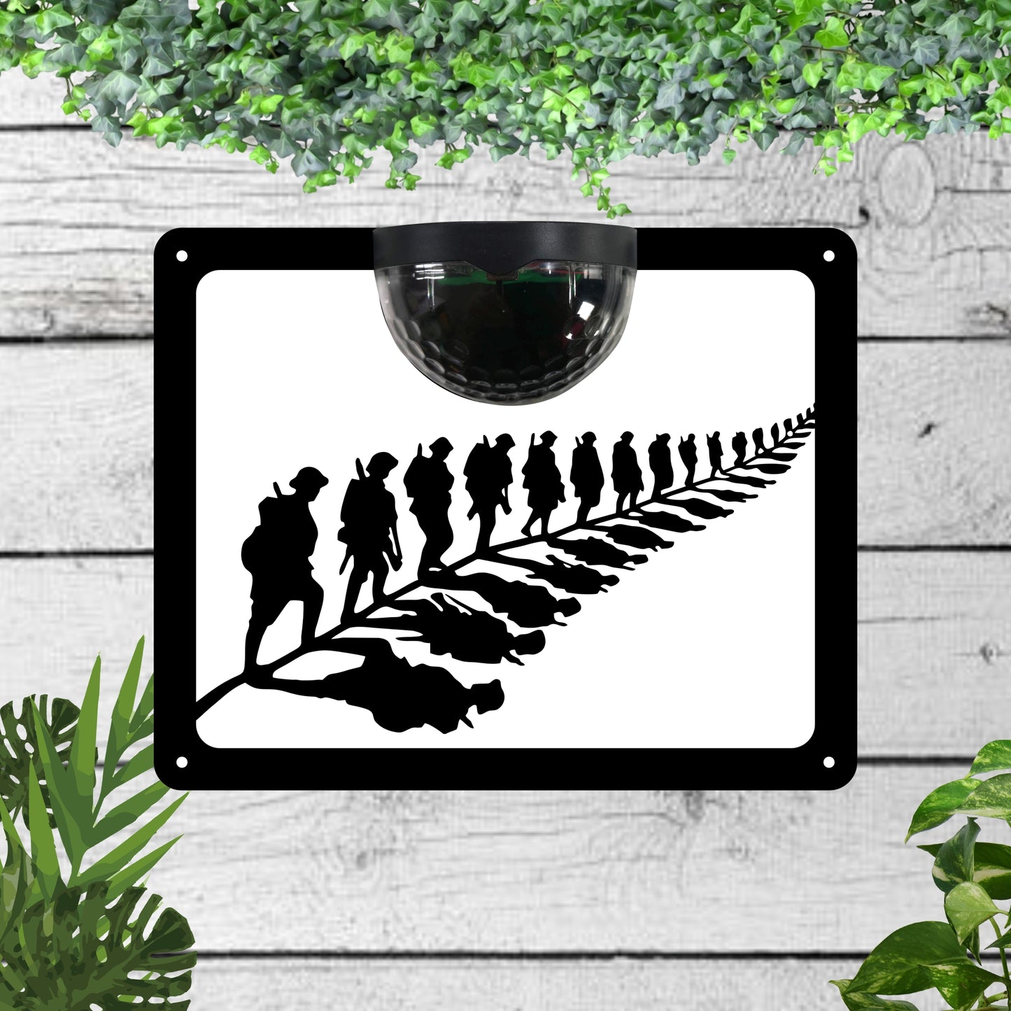 Garden Solar Light Wall Plaque Featuring Reflections Of Soldiers Remembrance Plaque | John Alans