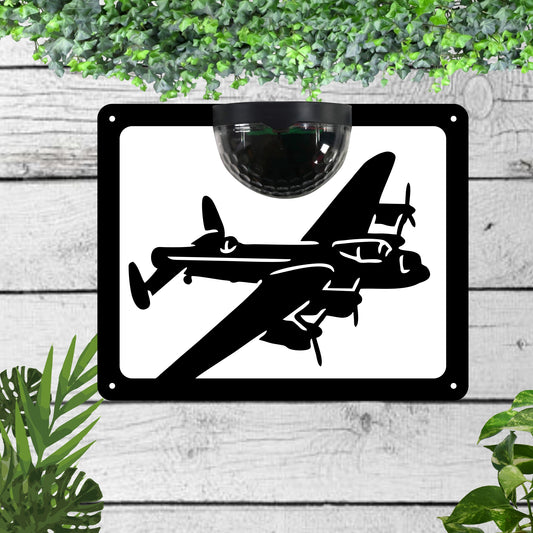 Copy of Garden solar wall plaque featuring two Lancaster Bombers | John Alans