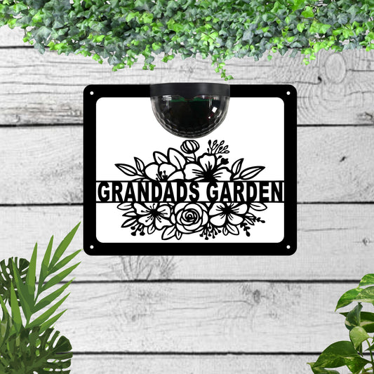 Garden Solar Light Wall Plaque For Grandads Garden | John Alans