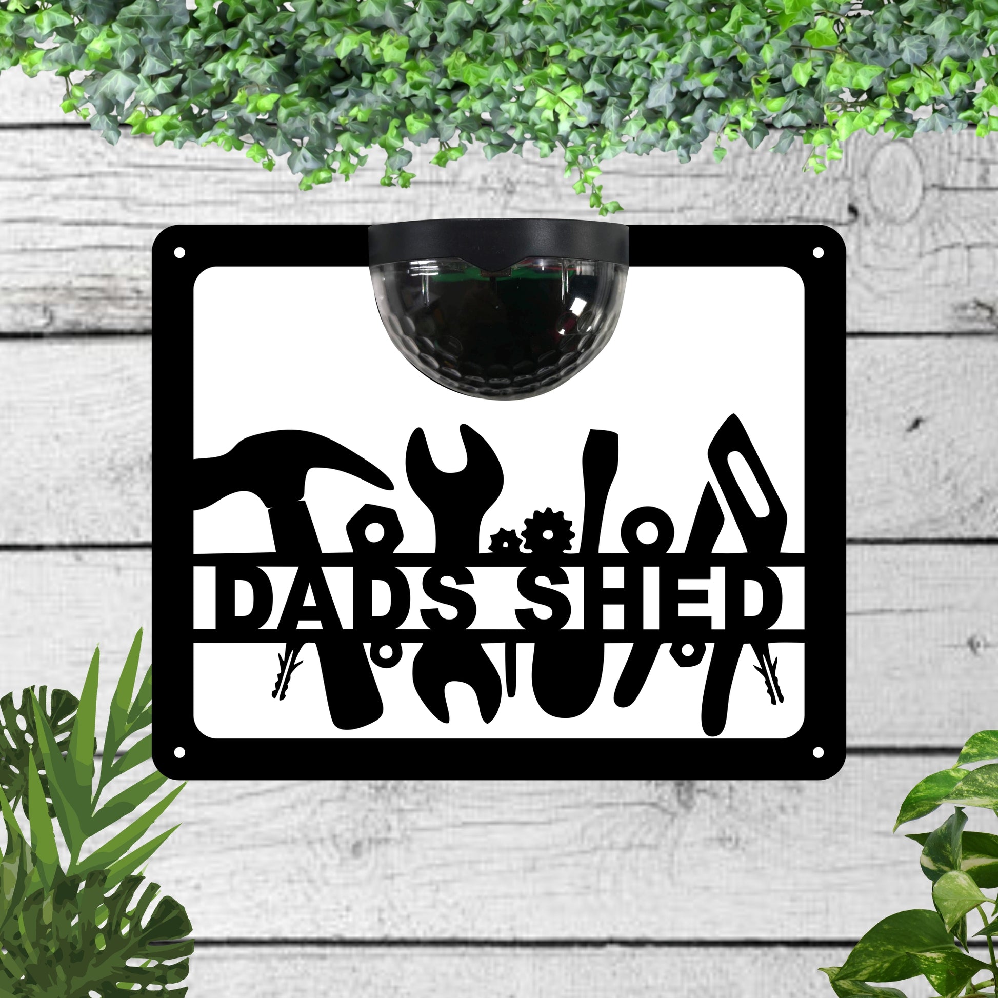 Garden Solar Light Wall Plaque for Dads Shed | John Alans