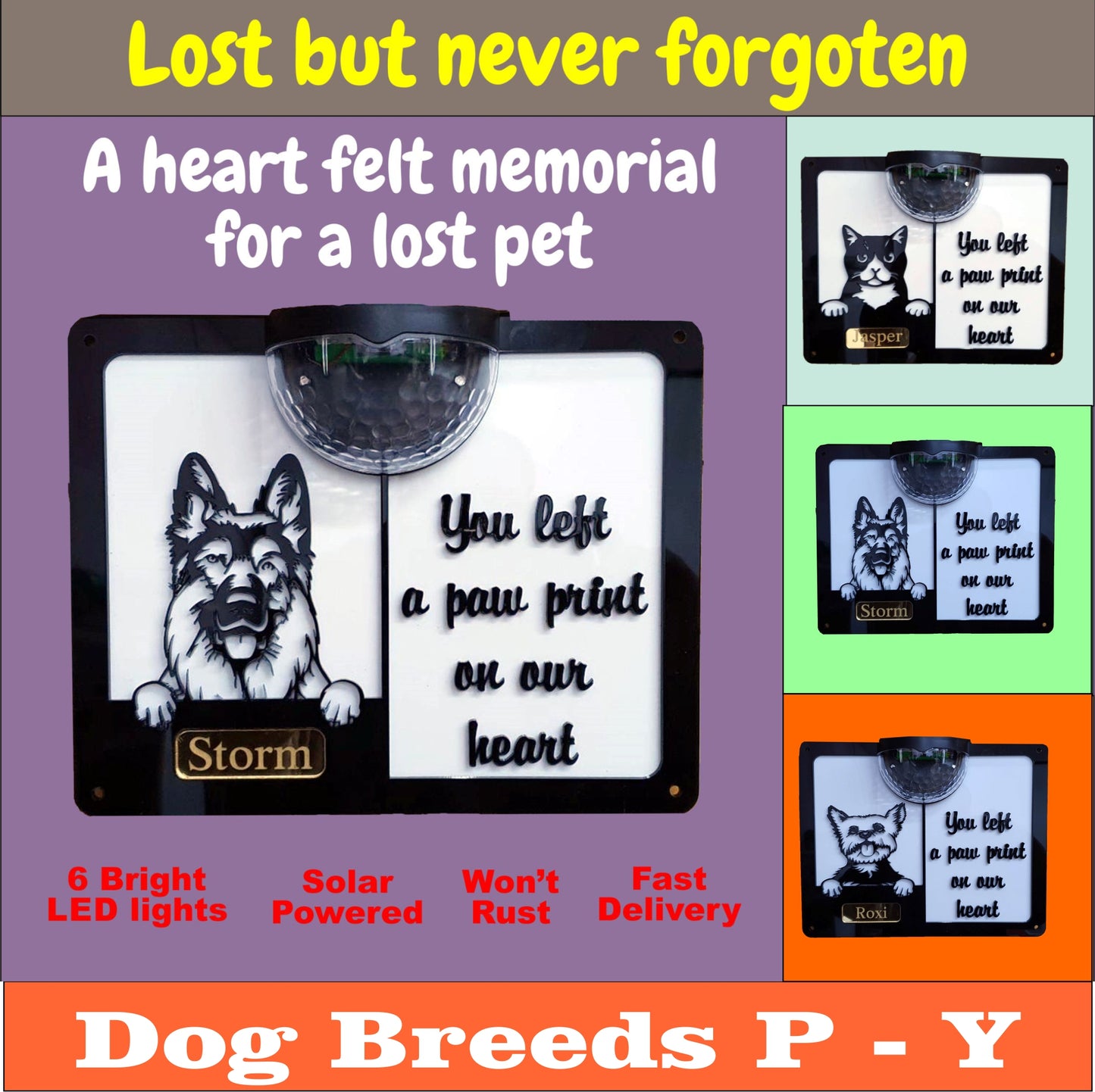 Copy of Dog Door Number Plaque (dog breeds P to Y) | John Alans