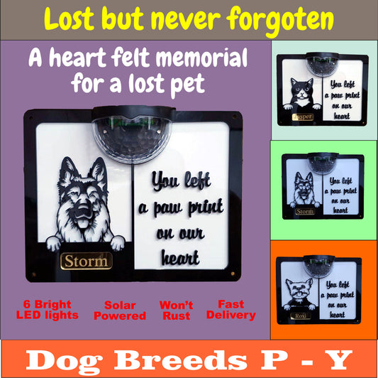 Copy of Dog Door Number Plaque (dog breeds P to Y) | John Alans