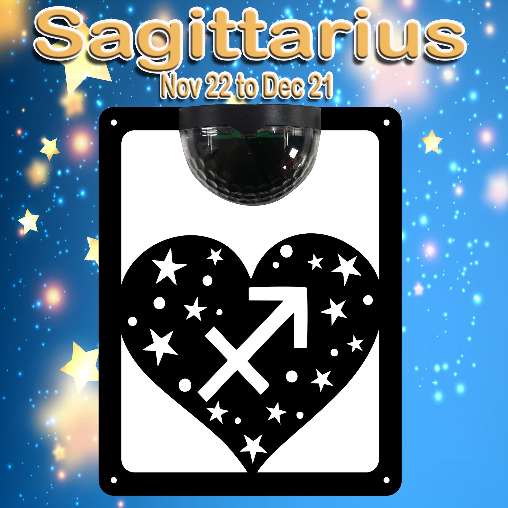 Garden Solar Light Wall Plaque featuring Star Sign Sagittarius | John Alans
