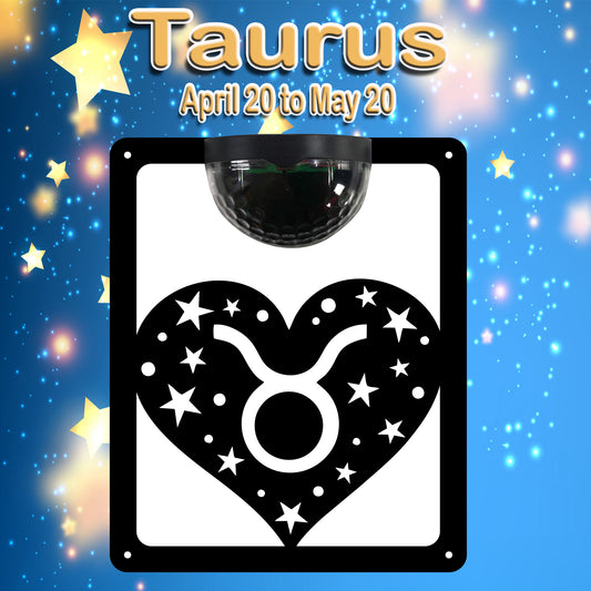 Garden Solar Light Wall Plaque featuring Star Sign Taurus | John Alans